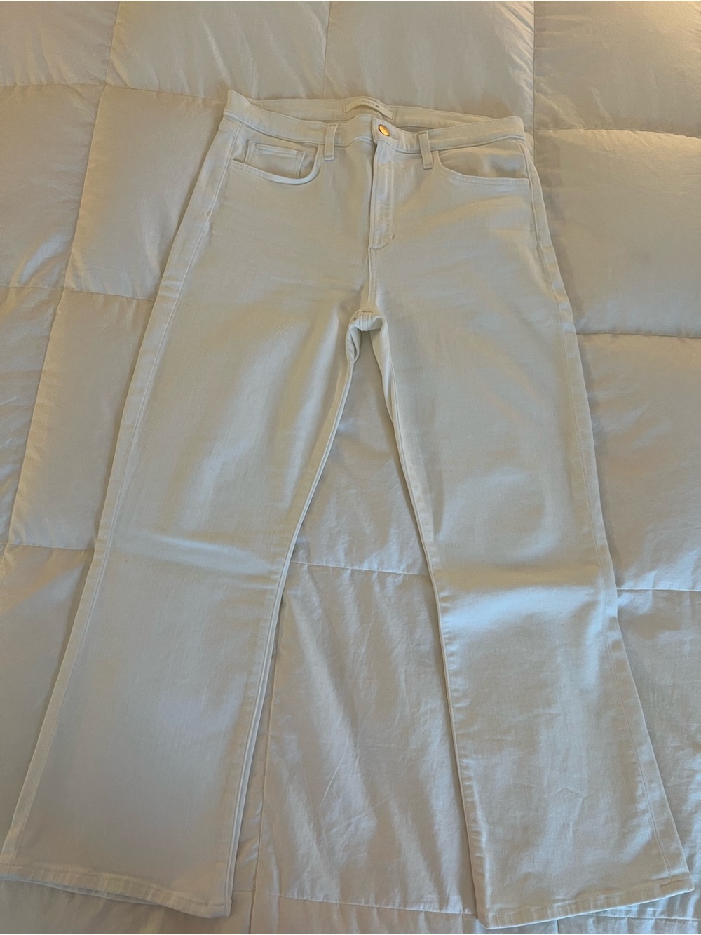 Joe’s Jeans FLAWLESS THE CALLIE Cropped Bootleg Jeans, White, Size 31